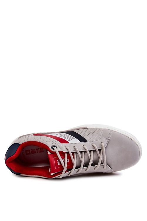 Klasyczne Męskie Buty Sportowe Memory Foam Big Star KK174056 Szare