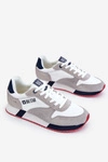 Męskie Buty Sportowe Memory Foam System Big Star LL174160 Biało-Szare