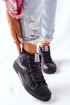 Trampki Damskie Cross Jeans Wysokie Czarne II2R4021