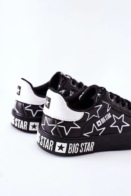 Dziecięce Skórzane Tenisówki BIG STAR II374002 Czarne