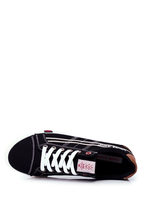 Trampki Męskie Cross Jeans Czarne FF1R4041C