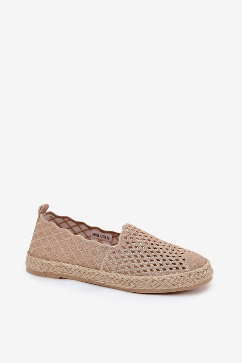 Espadryle Damskie Z Plecionką Vinceza 13625 Beżowe