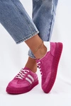 Skórzane Zamszowe Sneakersy Damskie Na Platformie Fuksja Artelle