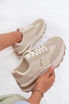 Sneakersy Buty Sportowe Damskie Big Star TT274876 HI-POLY SYSTEM Beżowe