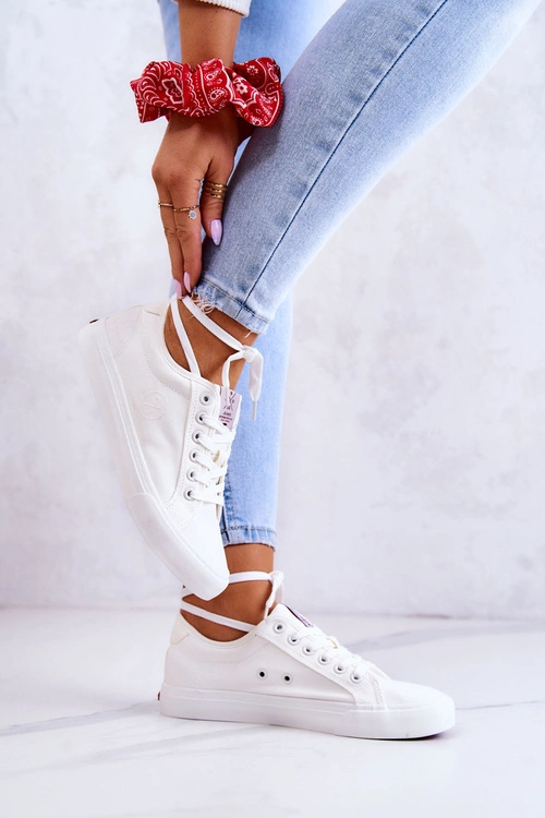 Damskie Tenisówki Materiałowe Cross Jeans JJ2R4050C Białe