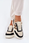 Buty Sportowe Damskie Na Platformie Panterka Czarne Lorori