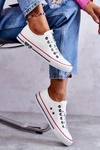 Damskie Skórzane Trampki Big Star KK274095 Białe