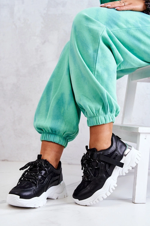 Sneakersy Na Masywnej Podeszwie Czarne Your Style