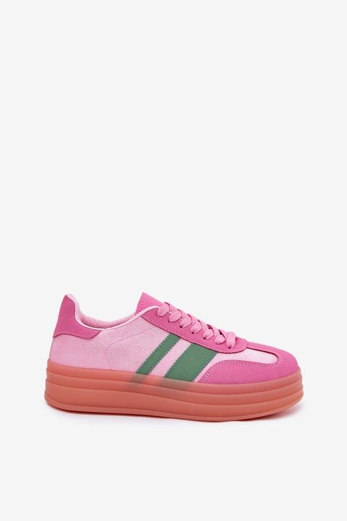 Niskie Sneakersy Na Platformie Różowe Ovivene
