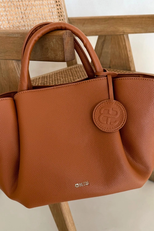 Torebka Damska Shopper Z Eko Skóry Big Star SS574004 Camel
