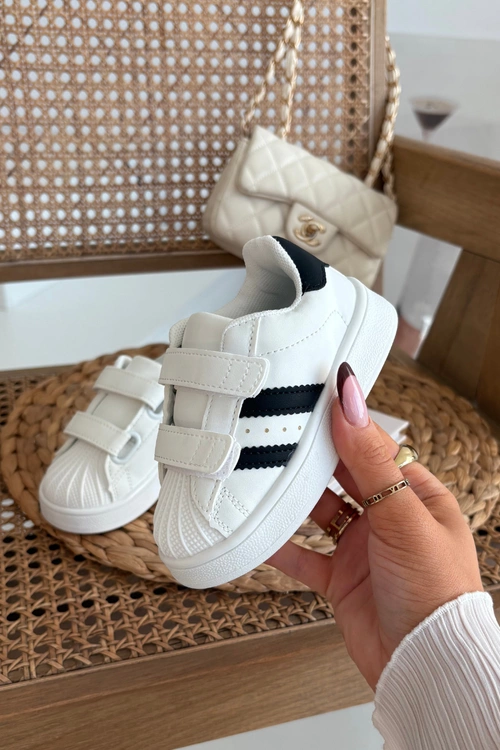 Dziecięce Buty Sportowe Sneakersy Z Eko Skóry Białe Renel