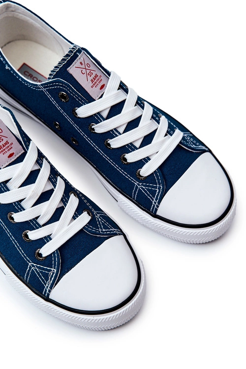 Męskie Klasyczne Trampki Cross Jeans JJ1R4004C Granatowe