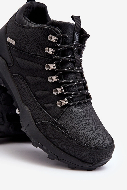Ocieplane Sneakersy Męskie Czarne Big Star MM174156