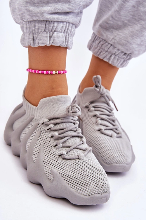 Damskie Wsuwane Sneakersy Szare Myles