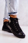 Klasyczne Wysokie Trampki Big Star JJ274380 Czarne