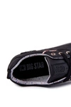 Niskie Męskie Skórzane Trampki Big Star KK174004 Czarne