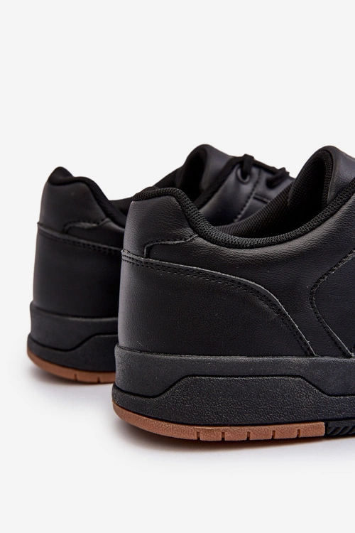 Sneakersy Męskie Z Eko Skóry Czarne Radikalle
