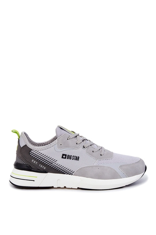 Męskie Sportowe Buty Memory Foam Big Star JJ174291 Szare