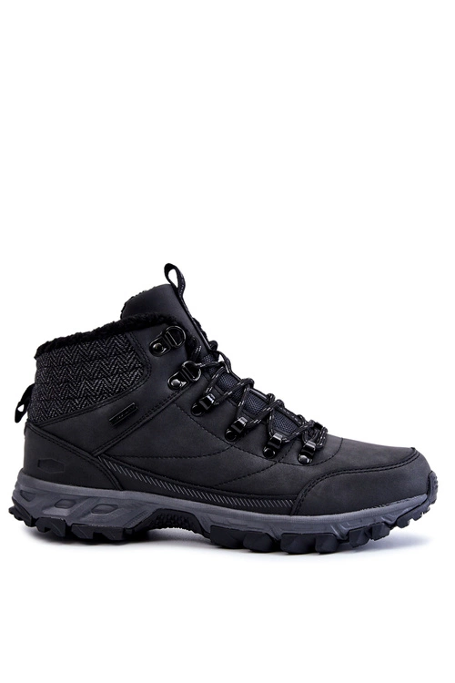 Męskie Ocieplane Botki Buty Trekkingowe Cross Jeans KK1R4022C Czarne