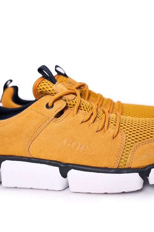 Męskie Sportowe Buty Sneakersy GOE HH1N4029 Żółte