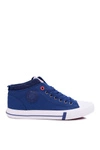 Trampki Męskie Cross Jeans Wysokie Materiałowe Granatowe DD1R4057