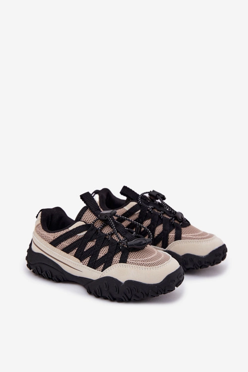 Sneakersy Dziecięce Ze Ściągaczem Beżowe Nanelita