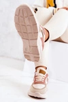 Damskie Sportowe Buty Sneakersy Beżowo-Różowe Bethell
