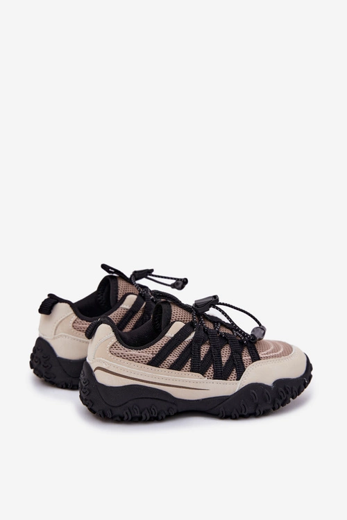 Sneakersy Dziecięce Ze Ściągaczem Beżowe Nanelita