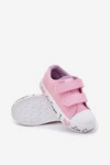 Trampki Dziewczęce Na Rzepy Lee Cooper LCW-25-02-3265K Różowe