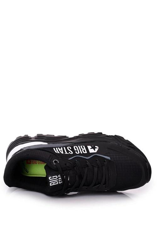 Męskie Sportowe Buty Memory Foam Big Star HH174209 Czarno-Niebieskie