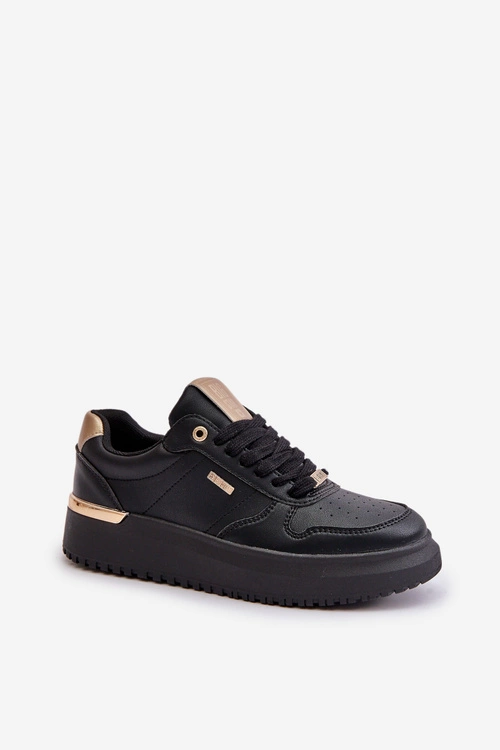 Sneakersy Damskie Na Platformie Big Star OO274758 HI-POLY SYSTEM Czarne