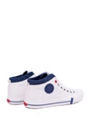 Trampki Męskie Cross Jeans Wysokie Materiałowe Białe DD1R4056
