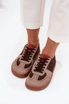Skórzane Zamszowe Sneakersy Barefoot Damskie Zazoo N1277 Brązowe