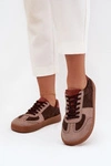 Skórzane Zamszowe Sneakersy Barefoot Damskie Zazoo N1277 Brązowe