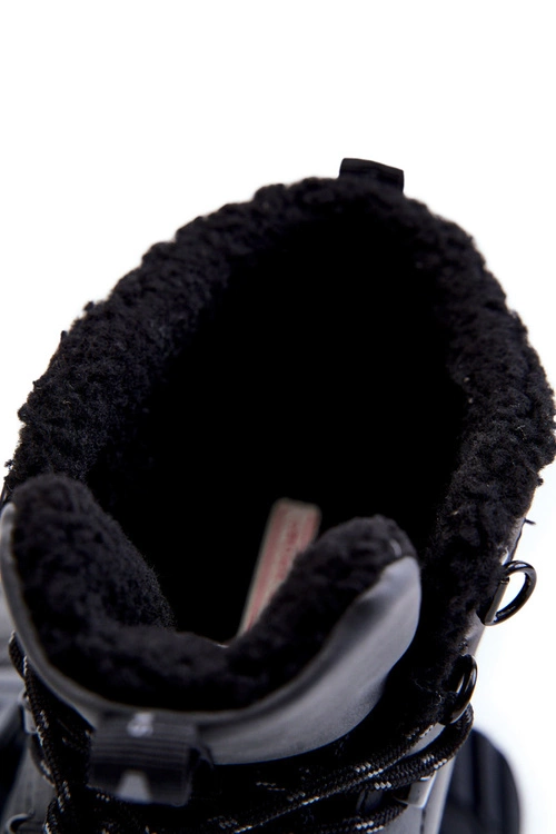 Męskie Ocieplane Botki Buty Trekkingowe Cross Jeans KK1R4022C Czarne
