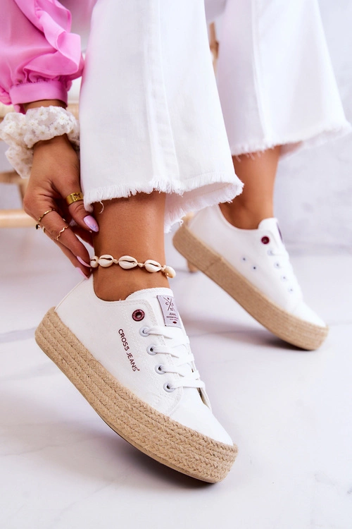 Buty Sportowe Espadryle Cross Jeans JJ2R4005C Białe