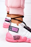 Damskie Sportowe Buty Sneakersy Biało-Różowe Bubble Tea