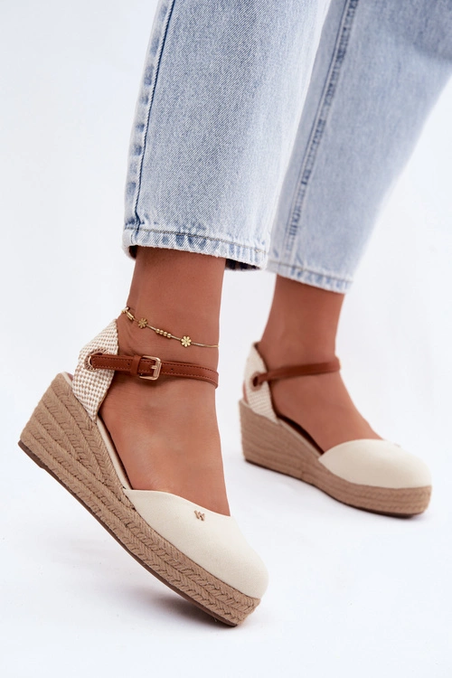 Sandały Espadryle Damskie Na Koturnie Wrangler 20261087-99Q Beżowe
