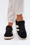 Sneakersy Damskie Z Eko Zamszu Czarne Arlenina