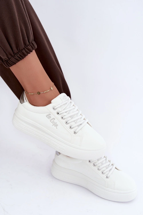 Sneakersy Damskie Na Platformie Lee Cooper LCJ-26-44-4561 Białe