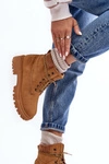 Damskie Ocieplane Trapery Camel Cross Jeans MM2R4011C