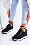 Damskie Zamszowe Buty Sportowe Czarne Nayla