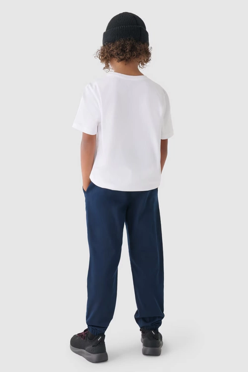 Chłopięce Spodnie Joggery Casual Gładkie 4F 4FJWMM00TTROM0812-31S Granatowe