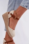 Sandały Espadryle Damskie Na Koturnie Wrangler 20261087-99Q Beżowe