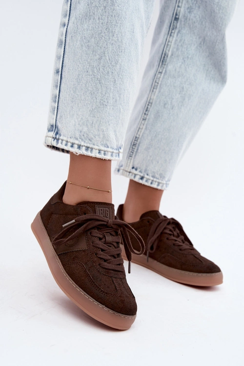 Sneakersy Damskie Big Star UU274397 Czekoladowe