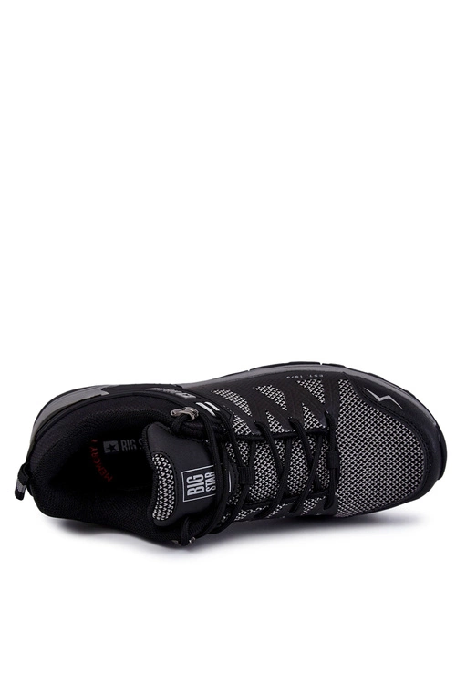 Męskie Buty Sportowe Trapery Memory Foam Big Star KK174105 Czarne