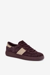 Skórzane Zamszowe Sneakersy Damskie Big Star UU274438 Czekoladowe