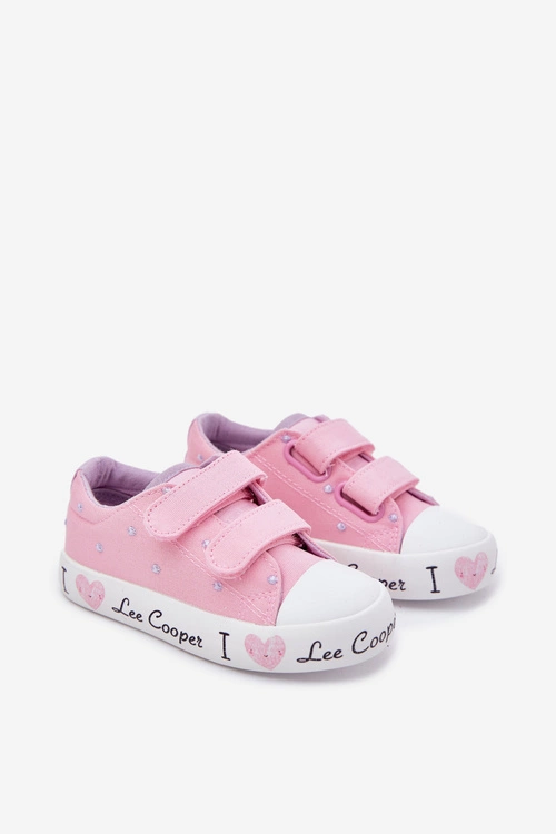 Trampki Dziewczęce Na Rzepy Lee Cooper LCW-25-02-3265K Różowe