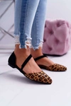 Lu Boo Baleriny W Szpic Zamsz Leopard Carana