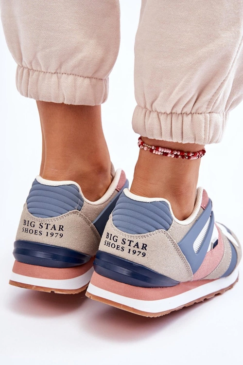 Wygodne Damskie Sneakersy Memory Foam Big Star LL274951 Niebieskie